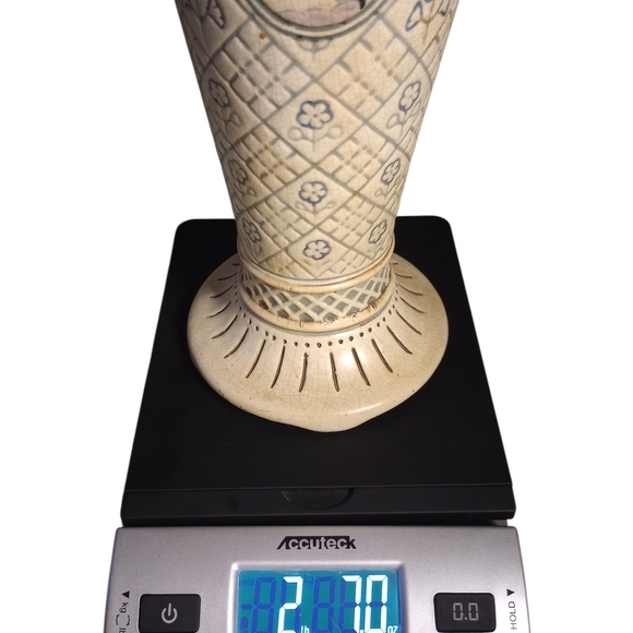 Weller Ethel 10.5" Trumpet Vase W/Cameos Named For Weller's Daughter Ethel - Picture 10 of 11